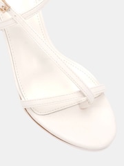 Novo White Rosselyn Mid Heel Strappy Stiletto Sandals - Image 4 of 5