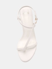 Novo White Rosselyn Mid Heel Strappy Stiletto Sandals - Image 5 of 5