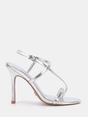 Novo Silver Rowan High Heel Strappy Stiletto Sandals - Image 2 of 6
