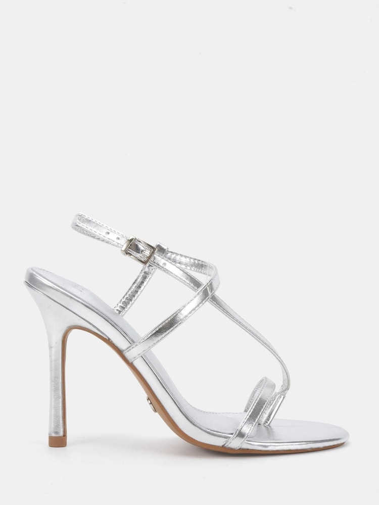 Novo Silver Rowan High Heel Strappy Stiletto Sandals - Image 2 of 6 Novo Silver Rowan High Heel Strappy Stiletto Sandals - Image 2 of 6