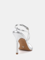 Novo Silver Rowan High Heel Strappy Stiletto Sandals - Image 4 of 6