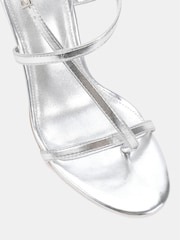 Novo Silver Rowan High Heel Strappy Stiletto Sandals - Image 5 of 6