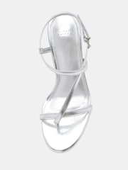 Novo Silver Rowan High Heel Strappy Stiletto Sandals - Image 6 of 6