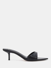 Novo Black Rachel Mid Heel Pointed Toe Mule Sandals - Image 2 of 6