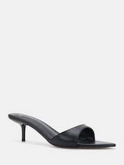 Novo Black Rachel Mid Heel Pointed Toe Mule Sandals - Image 3 of 6