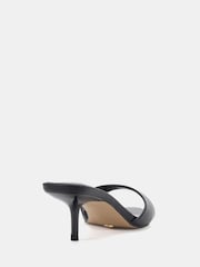 Novo Black Rachel Mid Heel Pointed Toe Mule Sandals - Image 4 of 6