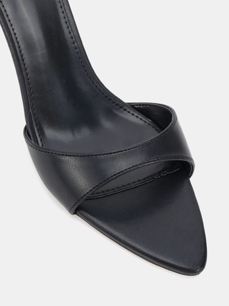 Novo Black Rachel Mid Heel Pointed Toe Mule Sandals - Image 6 of 6
