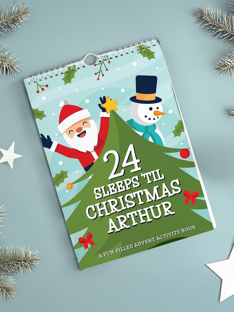 Personalised 24 Sleeps Christmas Activity Advent Calendar by PMC - Image 1 of 5 Personalised 24 Sleeps Christmas Activity Advent Calendar by PMC - Image 1 of 5
