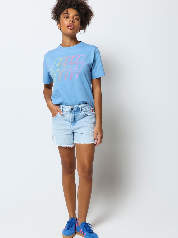 SCAMP & DUDE Denim Raw Edge Shorts - Obraz 1 z 3 SCAMP & DUDE Denim Raw Edge Shorts - Obraz 1 z 3