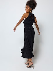 SCAMP & DUDE Jacquard Halter Neck Midi Dress - Bilde 5 av 6