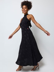 SCAMP & DUDE Jacquard Halter Neck Midi Dress - Bilde 6 av 6