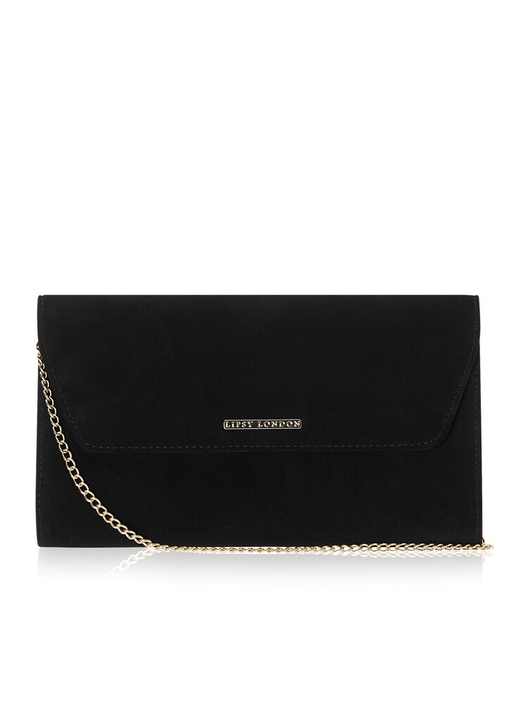 Lipsy Black 2 Envelope Clutch Occasion Bag - Image 2 of 6