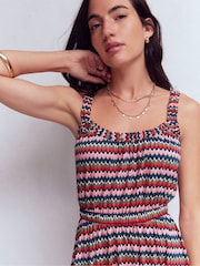 Boden Blue Scoop Neck Jersey Dress - Image 2 of 5