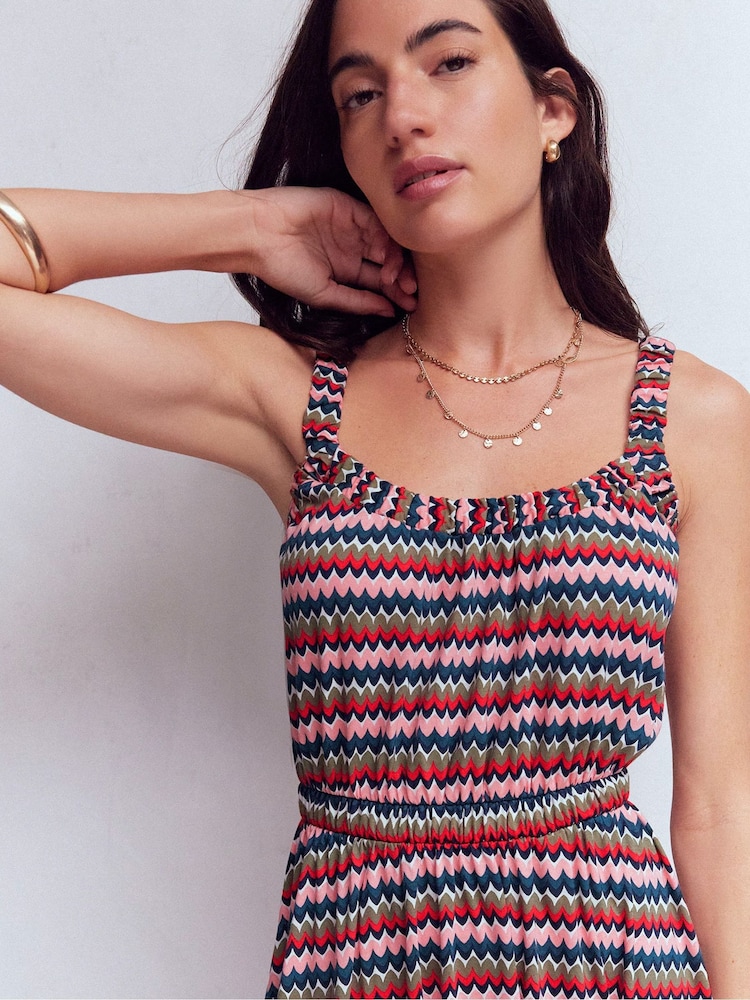 Boden Blue Scoop Neck Jersey Dress - Image 2 of 5