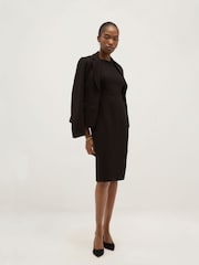 Hobbs Black Petite Lea Dress - Image 4 of 5