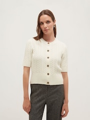 Hobbs White Losie Cable Cardigan - Image 1 of 6