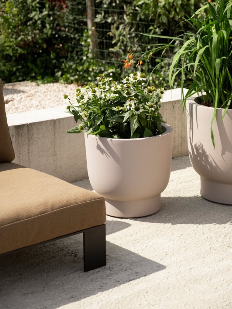 elho Beige Amber Grail Indoor and Outdoor Plant Pot - Image 1 of 6 elho Beige Amber Grail Indoor and Outdoor Plant Pot - Image 1 of 6