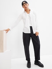 Gap White Slim Fit Stretch Shirt - Image 1 of 4