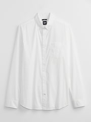Gap White Slim Fit Stretch Shirt - Image 3 of 4