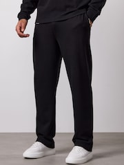 Gym King Black Signature Waffle Straight Leg Joggers - Image 3 of 4