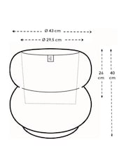 elho Brown Amber Roll Low Indoor and Outdoor Plant Pot - Image 6 of 6