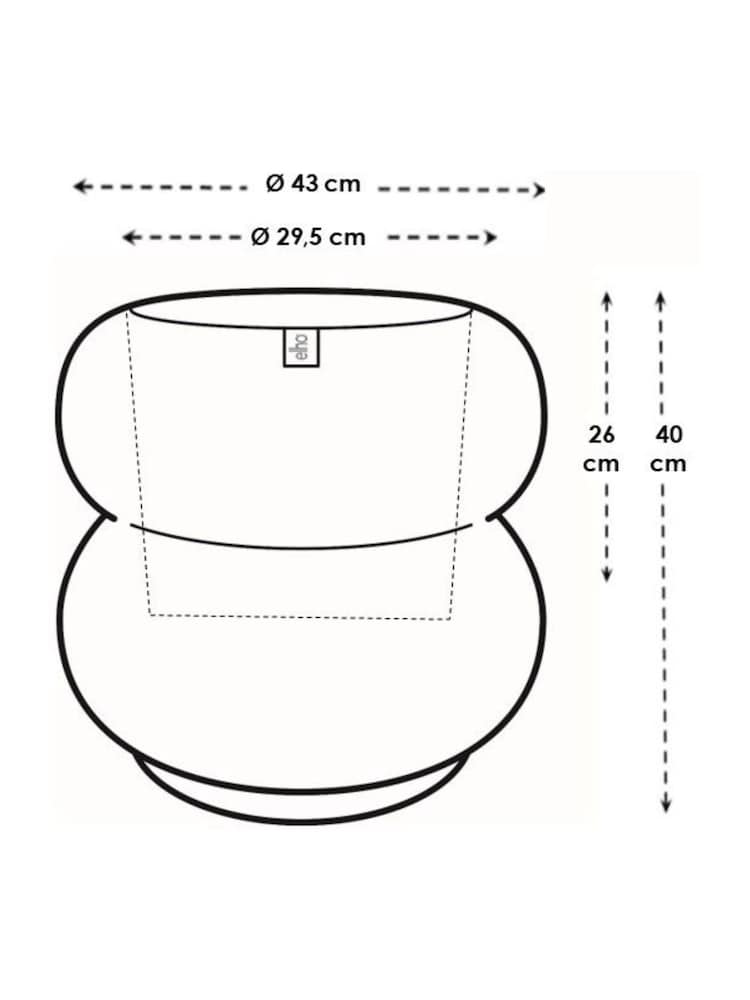 elho Brown Amber Roll Low Indoor and Outdoor Plant Pot - Image 6 of 6 elho Brown Amber Roll Low Indoor and Outdoor Plant Pot - Image 6 of 6