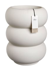 elho White Amber Roll High Indoor and Outdoor Plant Pot - Image 3 of 6