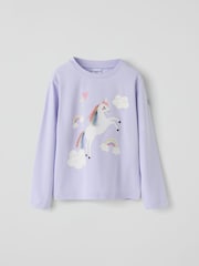 Polarn O. Pyret Long Sleeve Unicorn Top - Imagen 1 de 3