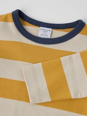 Polarn O. Pyret Yellow Long Sleeve Top Striped T-Shirt - Image 2 of 2
