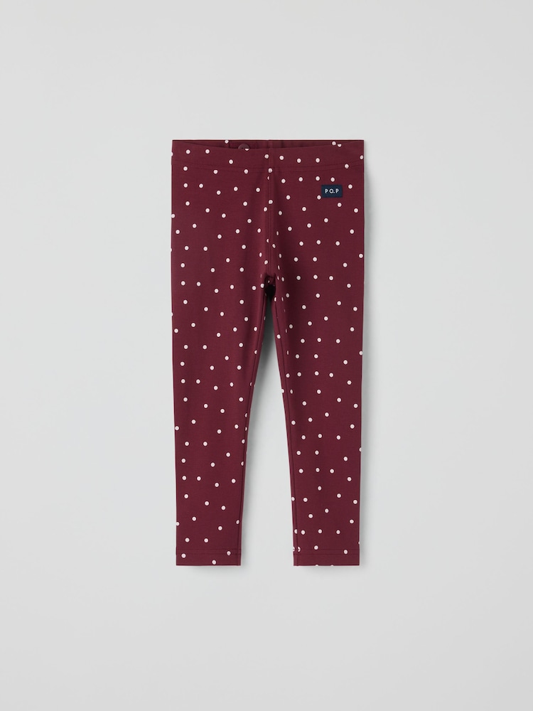 Polarn O. Pyret Red Play Spotty Leggings - Image 1 of 2 Polarn O. Pyret Red Play Spotty Leggings - Image 1 of 2