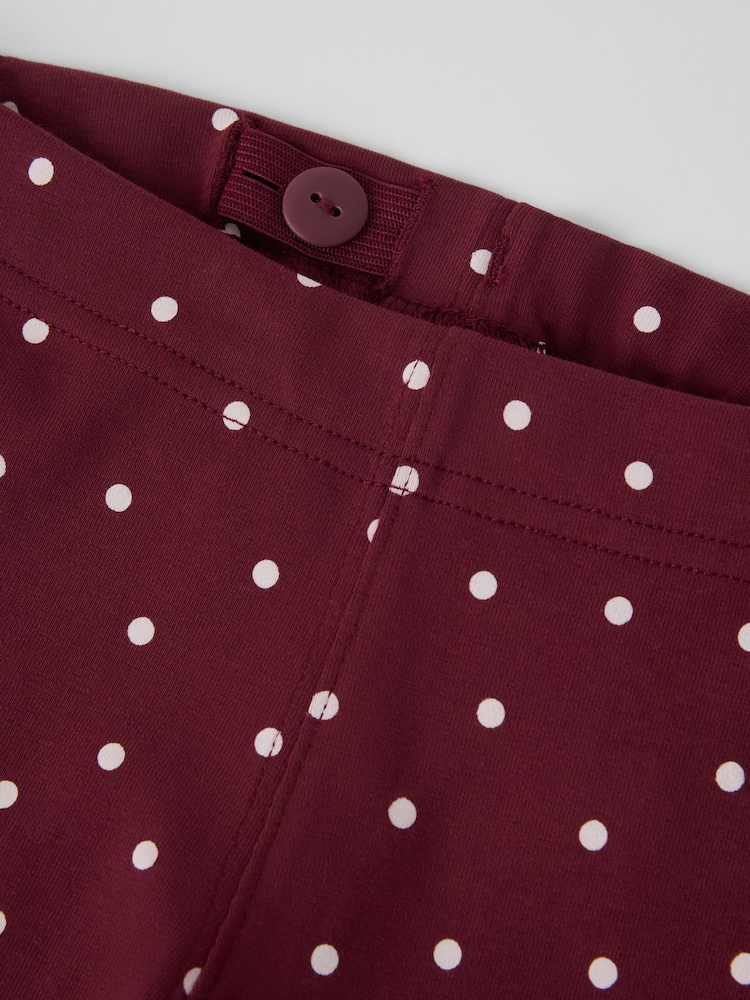 Polarn O. Pyret Red Play Spotty Leggings - Image 2 of 2 Polarn O. Pyret Red Play Spotty Leggings - Image 2 of 2
