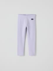 Polarn O. Pyret Purple Cotton Plain Leggings - Image 1 of 3