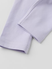 Polarn O. Pyret Purple Cotton Plain Leggings - Image 2 of 3