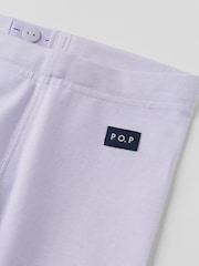 Polarn O. Pyret Purple Cotton Plain Leggings - Image 3 of 3