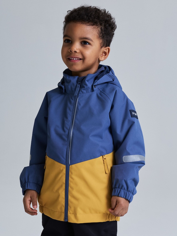 Polarn O. Pyret Blue Waterproof Shell Jacket Hazy - Image 1 of 2