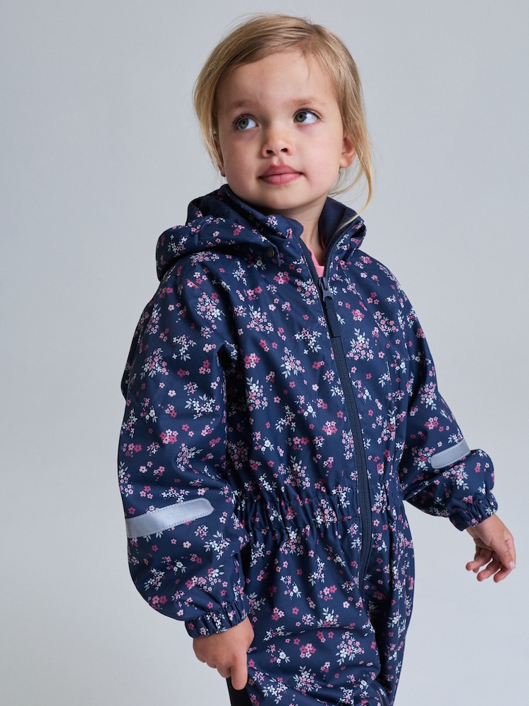 Polarn O. Pyret Pink Waterproof Shell Overall Puddlesuit - Image 1 of 3