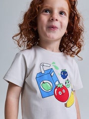 Polarn O. Pyret Natural Printed T-Shirt - Image 1 of 2