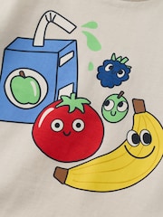 Polarn O. Pyret Natural Printed T-Shirt - Image 2 of 2