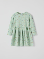 Polarn O. Pyret Green Long Sleeve Floral Dress - Image 1 of 3