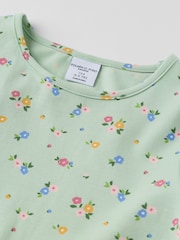 Polarn O. Pyret Green Long Sleeve Floral Dress - Image 2 of 3