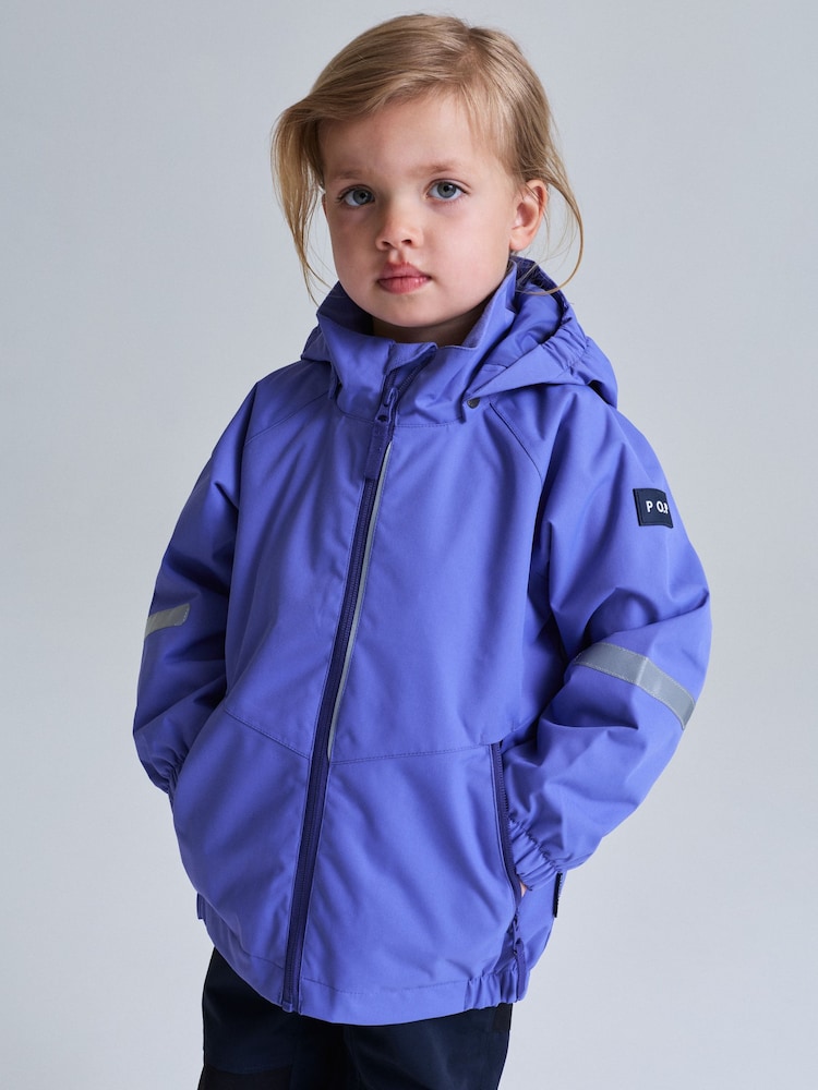 Polarn O. Pyret Blue Waterproof Shell Hazy Jacket - Image 1 of 2 Polarn O. Pyret Blue Waterproof Shell Hazy Jacket - Image 1 of 2