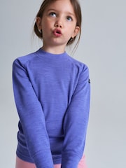 Polarn O. Pyret Purple Long Sleeve Merino Top - Image 1 of 2