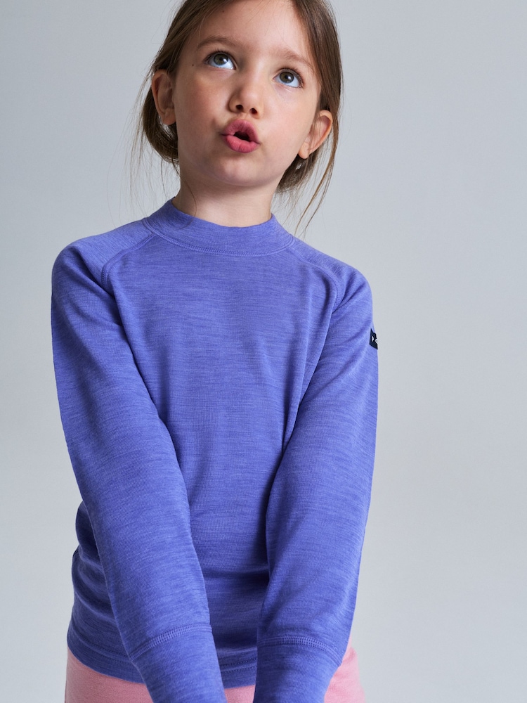 Polarn O. Pyret Purple Long Sleeve Merino Top - Image 1 of 2 Polarn O. Pyret Purple Long Sleeve Merino Top - Image 1 of 2