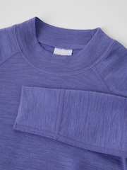 Polarn O. Pyret Purple Long Sleeve Merino Top - Image 2 of 2