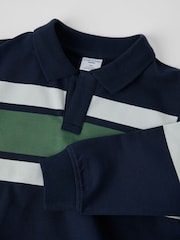 Polarn O. Pyret Blue Long Sleeve Rugby Top - Image 3 of 3