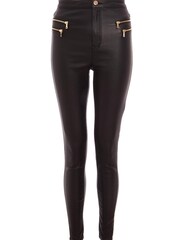 Quiz Black Coated PU Trouser - Image 5 of 6
