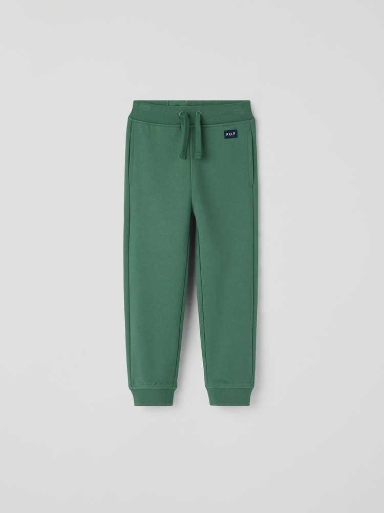 Polarn O. Pyret Green Soft Trousers With Pockets - Image 1 of 2