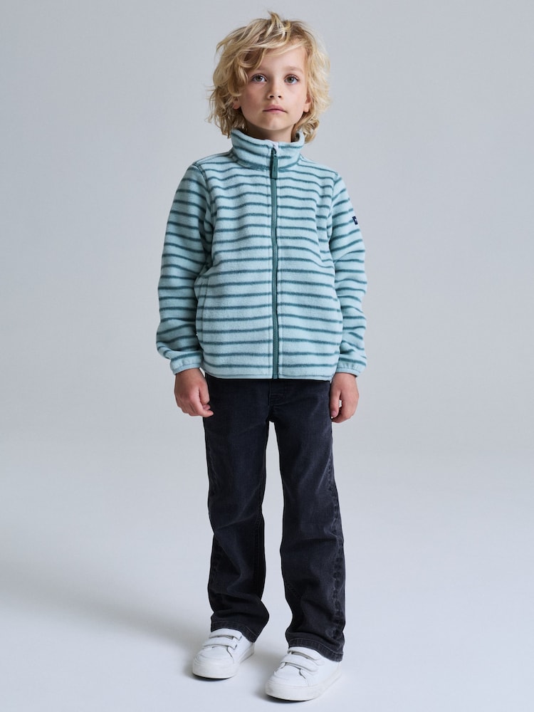 Polarn O. Pyret Fleece Jacket With Pockets Striped - Imagen 1 de 4