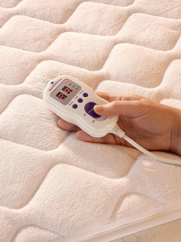 Slumberdown White Electric Blanket 9 Heat Settings With Timer - Image 1 of 8