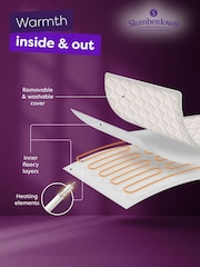 Slumberdown White Electric Blanket 9 Heat Settings With Timer - Image 7 of 8